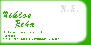 miklos reha business card