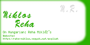 miklos reha business card